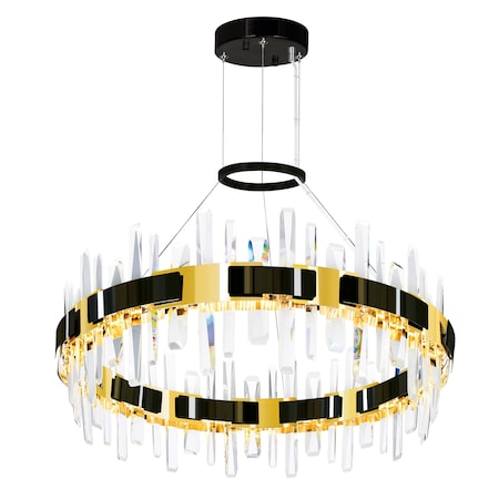 Cwi Lighting Aya LED Integrated Pearl Black Chandelier 1592P32-612